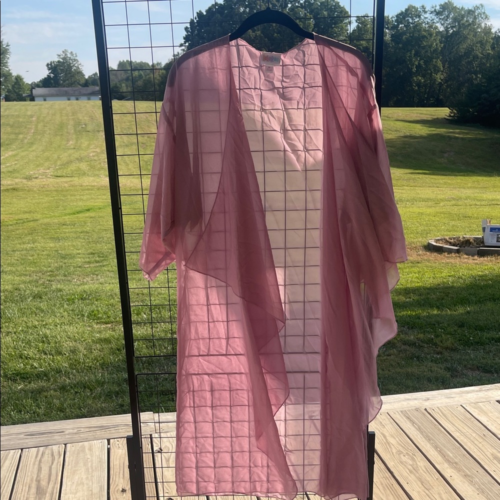 LuLaRoe Sheer Pink Kimono